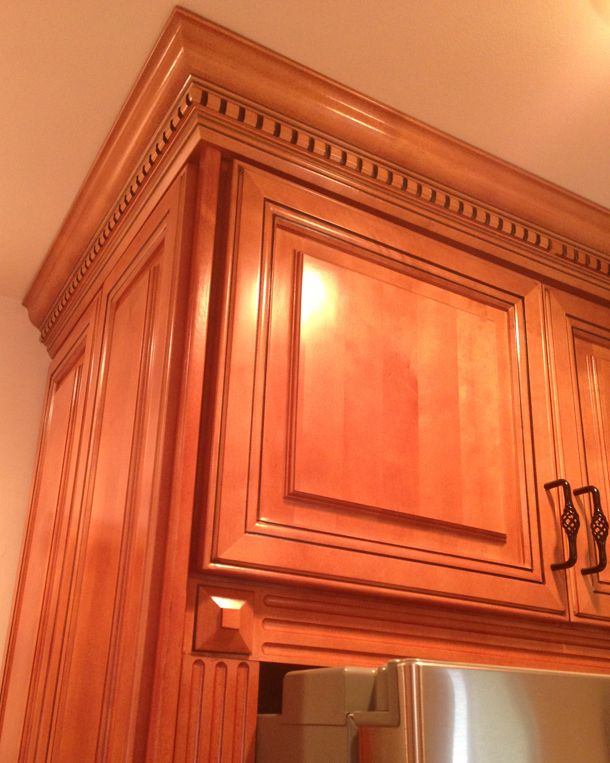 Copyright Kitchen Cabinet Discounts RTA Kitchen Cabinet Discounts RTA Cabinets KCD Dentil Molding with Stainless Fridge